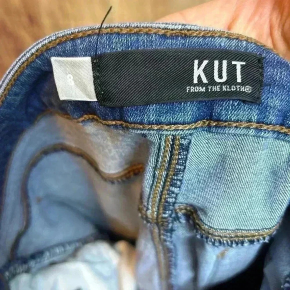 KUT from the Kloth Diana Kurvey Cropped Jeans Size 8 - Picture 3 of 7